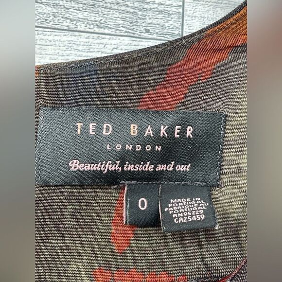 Ted Baker 'Pennii' Print Jersey Sheath Dress size 0 - Picture 8 of 13